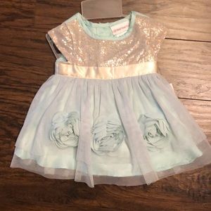 Adorable Aqua Sequin Dress